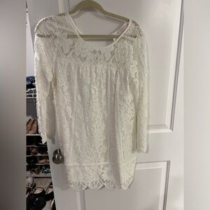 Long sleeve white dress